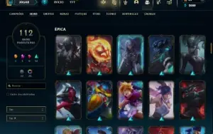 Fullacesso - Conta De 2013 - 112 Skins -Level 249 -166 Champ