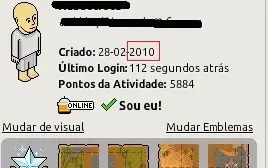Vendo conta de 2012 associada tem uma de 2010