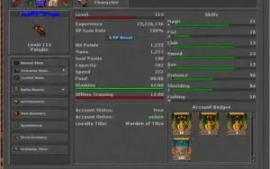 Vendo conta tibia - KNIGHT 230 com addons e montarias raras.