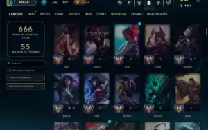 Esmeralda 4 com TODOS os Champs e 170 Skins ( Nivel 619 )