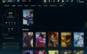Conta prata 3 com 135 Champs e 89 Skins + 6 Vitoriosas