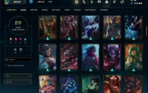 Conta prata 3 com 135 Champs e 89 Skins + 6 Vitoriosas