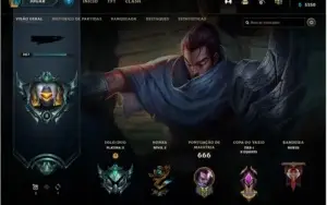 Conta LOL: Platina +230 Skins. 10k Essência Azul