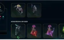 Conta LOL: Platina +230 Skins. 10k Essência Azul