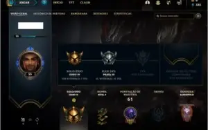 Conta ouro 4 com 5 skins e 34 champs