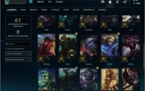 Conta ouro 4 com 5 skins e 34 champs