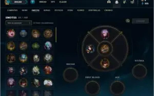 Conta ouro 4 com 5 skins e 34 champs