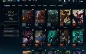 Conta diamante 4 com 50 skins e 80 champs