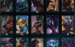 Conta LOL NVL 410 com todos os campeões/Ouro, 124 skins