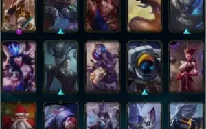 Conta LOL NVL 410 com todos os campeões/Ouro, 124 skins