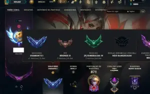 Diamante 1 com TODOS os champs e 351 Skins ( ADC / MID )