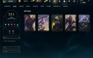 Diamante 1 com TODOS os champs e 351 Skins ( ADC / MID )