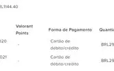 Conta Valorant +1100 gastos muitas skins