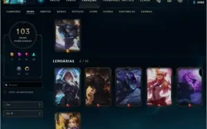 Conta Lol Plat1 Varias Skins E icones
