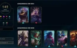 CONTA DIAMANTE 3 - 142 SKINS - TODOS OS CAMPEÕES