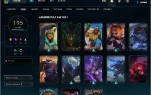 Vendo conta lol plat IV (195 skins, todos champs)
