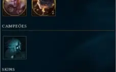 conta ouro 2 43 campeões 10 skins
