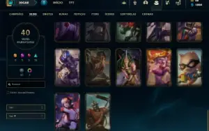 Bronze 3 com 75 Champs e 40 Skins + 5 Vitoriosas