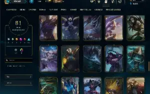 Unranked com 115 Champs e 81 Skins + 700 Espolios