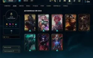 Conta diamante 3 com 40 Champs e 8 Skins