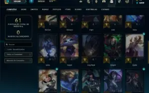 Conta diamante 3 com 40 Champs e 8 Skins