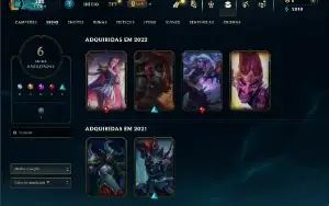 Platina 3 com 27 Champs e 6 Skins