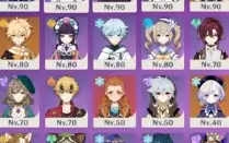 36 personagem 5 estrelas. 16 armas 5 estrelas