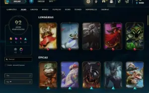 Conta diamante 2 com 150 Champs e 92 Skins