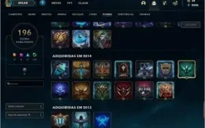 Conta Lol,Diamante 3 solo/diamante4 flex,147 campeões,94skin
