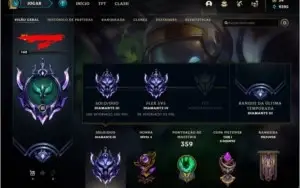 Conta Lol,Diamante 3 solo/diamante4 flex,147 campeões,94skin