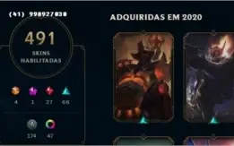Conta LOL - 491 skins