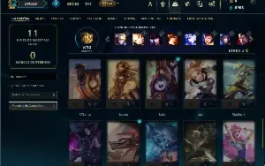 Unranked com 40 Champs e 18 Skins +1 Prestigio do Yasuo