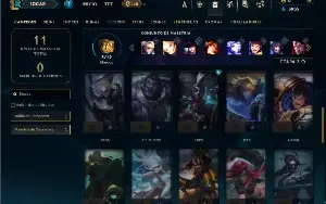 Unranked com 40 Champs e 18 Skins +1 Prestigio do Yasuo