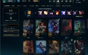 Unranked com 40 Champs e 18 Skins +1 Prestigio do Yasuo