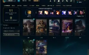 Unranked com 40 Champs e 18 Skins +1 Prestigio do Yasuo