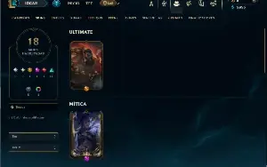 Unranked com 40 Champs e 18 Skins +1 Prestigio do Yasuo