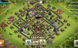 Clash Of Clans CV NV 10, com muitas gemas