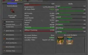 Tibia - EK 428 - Sword 114/107 ML 11 - Opt-pvp