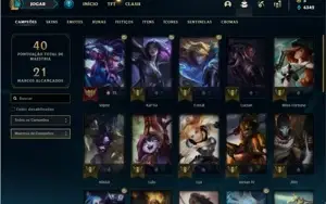 Conta prata 3 com 33 Champs e 9 Skins + 2 Fragmentos