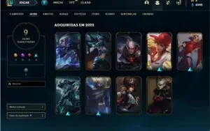 Conta prata 3 com 33 Champs e 9 Skins + 2 Fragmentos
