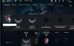Conta prata 3 com 33 Champs e 9 Skins + 2 Fragmentos