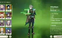 Conta Alhaitam+Venti+Klee+Jean+Mona+Tignari+arma 5 estrelas