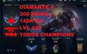 CONTA LOL DIAMANTE4 - 300 SKINS (riven campeonato) -sem md10