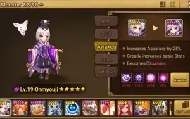 Reroll Summoners War lvl10 com Onmyouji Dark - Douman
