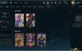 CONTA LOL NVL 259 GOLD4 116 SKINS