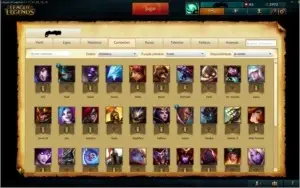 Conta de League of Legends com borda gold, e MMR alto