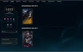 Conta de lol 1032 skins, Diamante 1