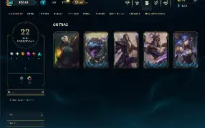 Unranked com 50 Champs e 22 Skins ( MAIN SUP )
