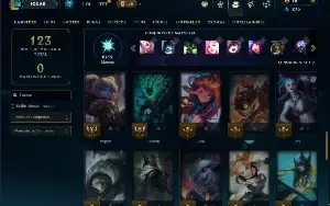 Unranked com 50 Champs e 22 Skins ( MAIN SUP )