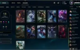 CONTA LVL 58 ||  18 SKINS COM 85 CAMPEÕES
